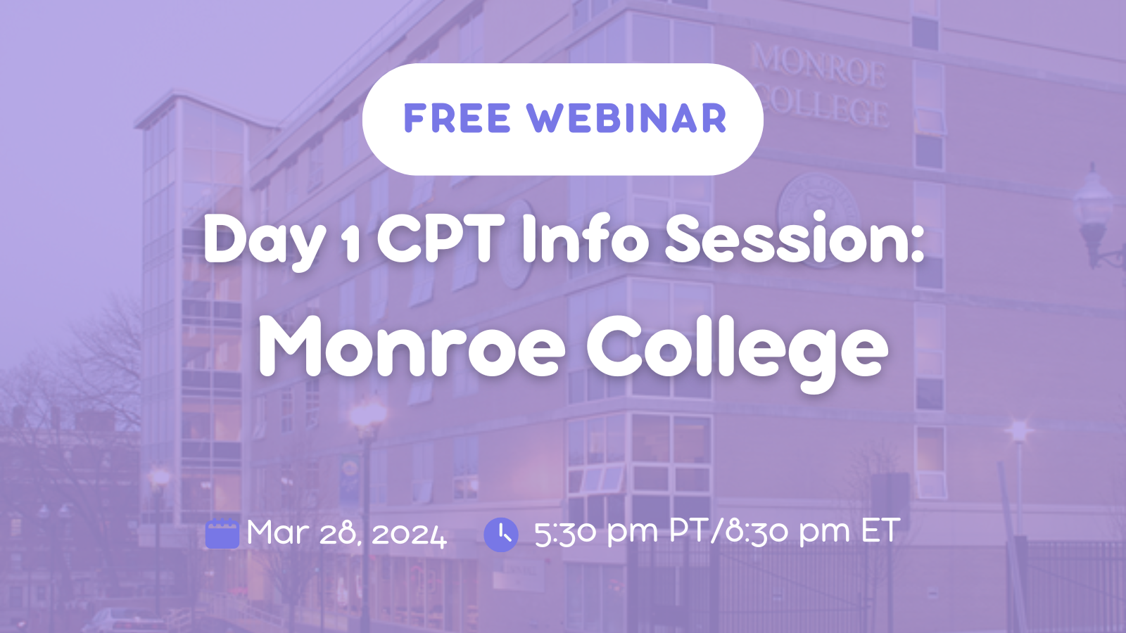 Info Session: Monroe College