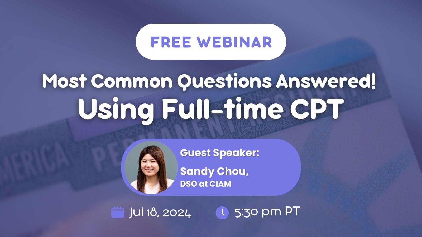 Most Common Questions Answered! for using Full-time CPT